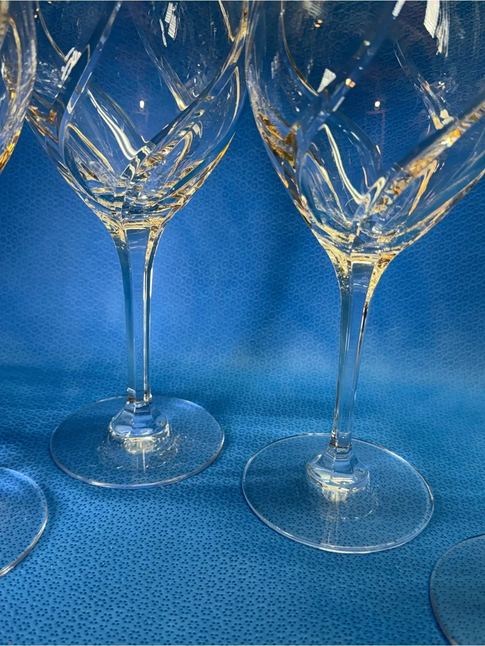 Set of Four Mikasa Olympus Magnum Goblets Crystal Red Wine Glasses or Water.